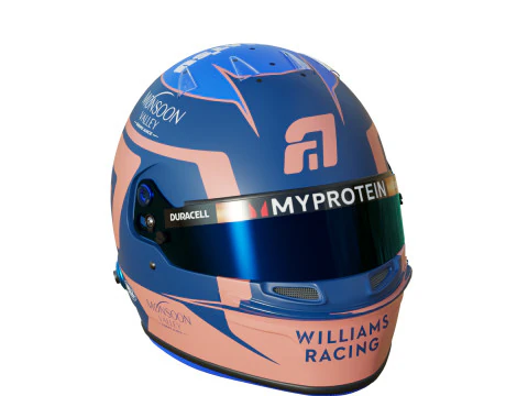 F1 Alex Albon Helmet 2024 3D Model