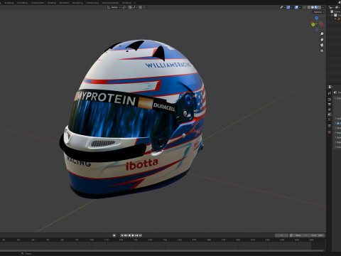 F1 Williams Helmets 2024 3D-Modell