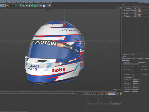 F1 Williams Helmets 2024 3D-Modell