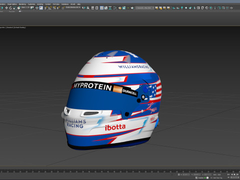 F1 Williams Helmets 2024 3D-Modell