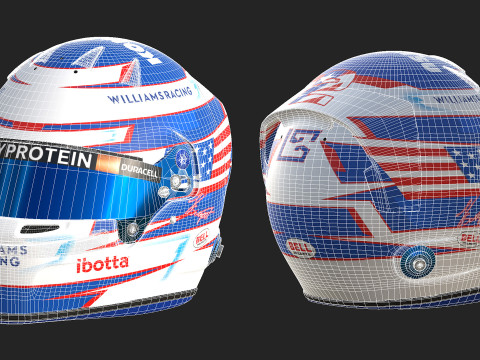 F1 Williams Helmets 2024 3D-Modell