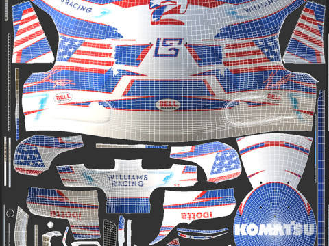 F1 Williams Helmets 2024 3D-Modell