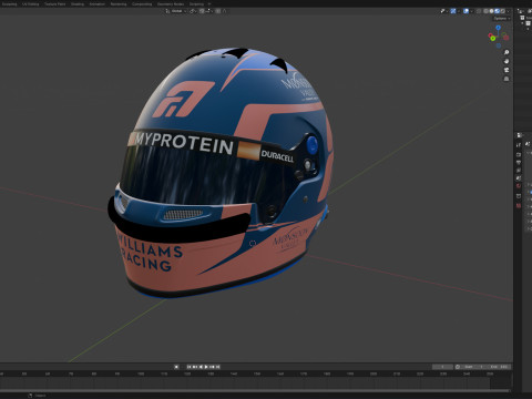 F1 Williams Helmets 2024 3D-Modell