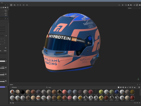 F1 Williams Helmets 2024 3D-Modell