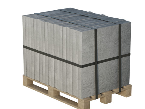 Concrete Slabs On Wooden Pallet 3D Модель