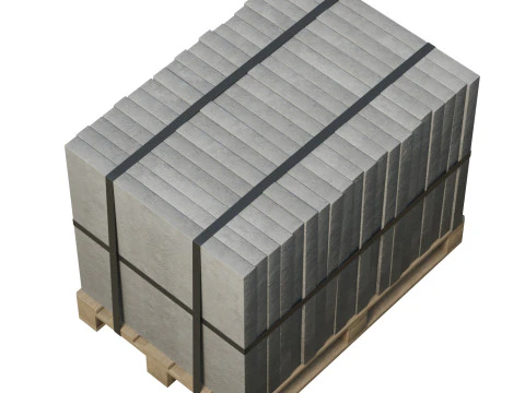Concrete Slabs On Wooden Pallet 3D Model