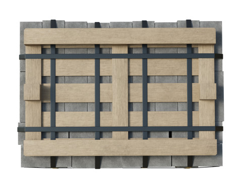 Concrete Blocks On Wood Pallet Modèle 3D