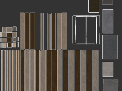 Concrete Blocks On Wood Pallet Modèle 3D