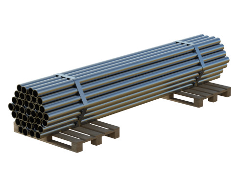 Steel Bars On Pallet 3Dモデル