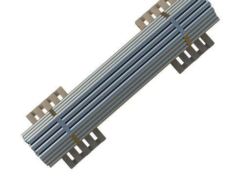 Steel Bars On Pallet 3Dモデル
