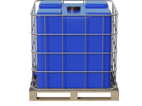 Plastic Water Tank On Pallet 3D Model