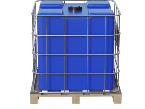 Plastic Water Tank On Pallet 3D Model