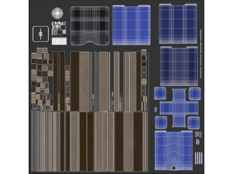Plastic Water Tank On Pallet 3D Model