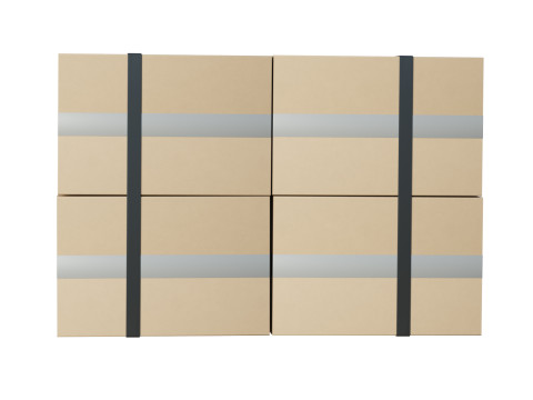 Cardboard Boxes On Pallet 3D Model