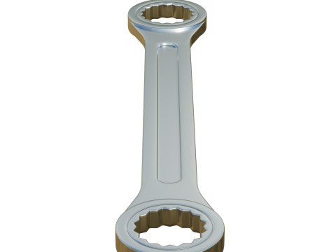 Silver Wrench 3D Model