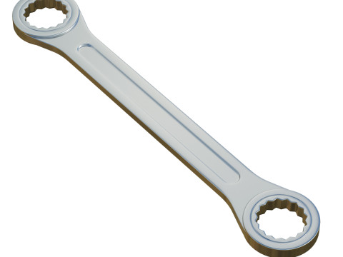Silver Wrench 3D Model