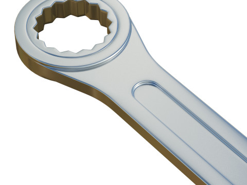 Silver Wrench 3D Model