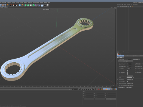 Silver Wrench 3D Model