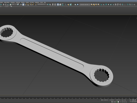 Silver Wrench 3D Model