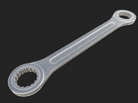 Silver Wrench 3D Model