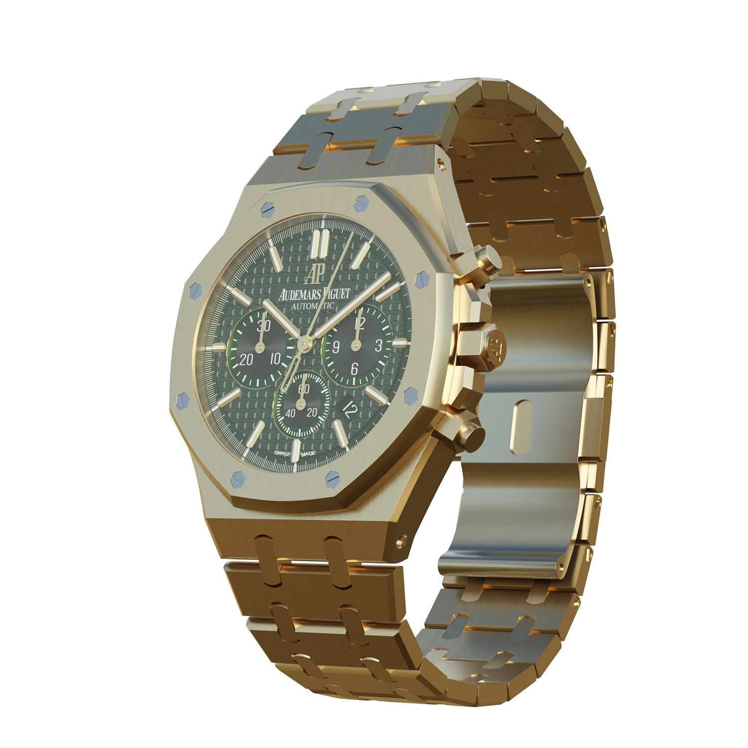 Audemars Piguet Royal Oak 3D Model .c4d .max .obj .3ds .fbx .stl .blend 