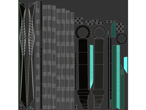 Spada tattica Modello 3D