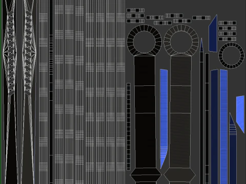 Spada tattica Modello 3D