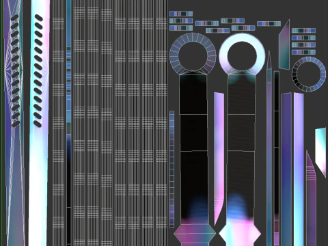 Spada tattica Modello 3D