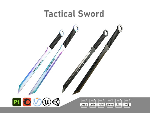 Tactical Sword Modelo 3D