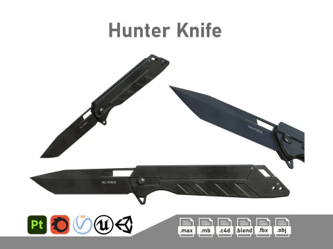 Cuchillo cazador Modelo 3D