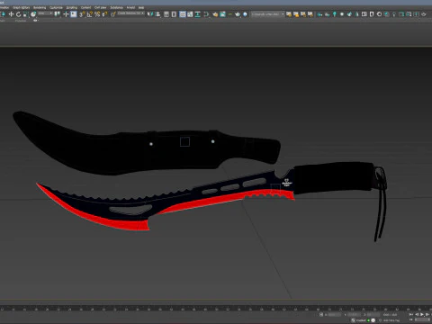 Spada fantasy tattica Snake Eye Modello 3D