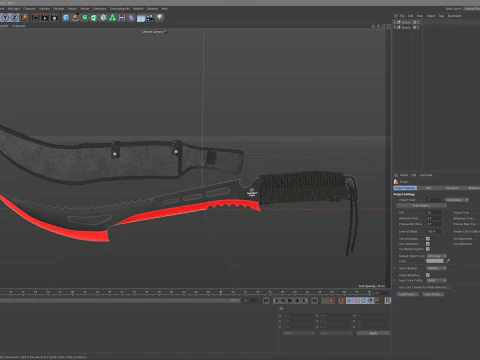 Spada fantasy tattica Snake Eye Modello 3D