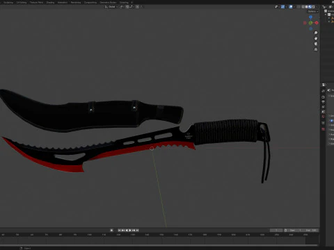 Spada fantasy tattica Snake Eye Modello 3D