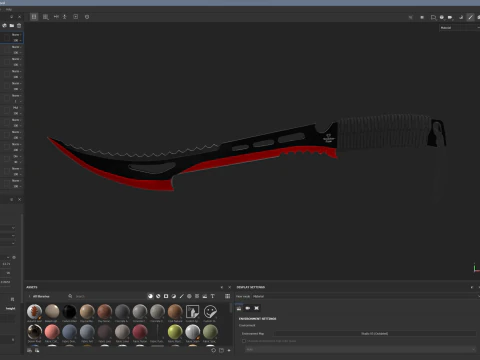 Spada fantasy tattica Snake Eye Modello 3D