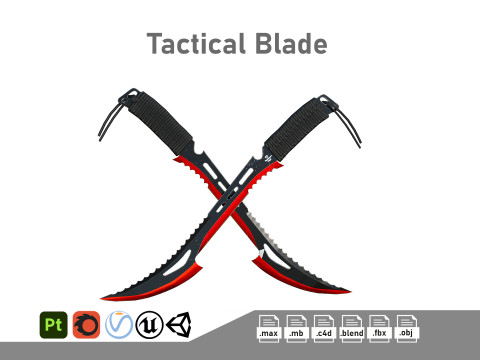 Snake Eye Tactical Fantasy Sword Modelo 3D