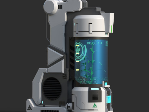 Sci-Fi Plant Container Modelo 3D
