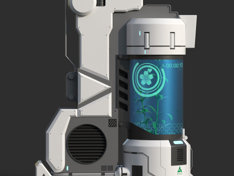 Sci-Fi Plant Container Modelo 3D