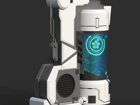 Sci-Fi Plant Container Modelo 3D