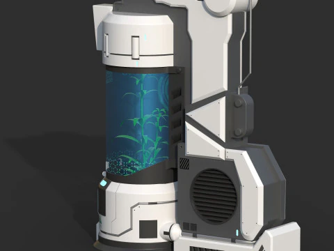 Sci-Fi Plant Container 3D Model