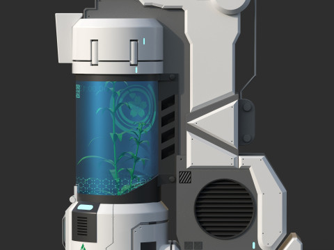 Sci-Fi Plant Container Modelo 3D