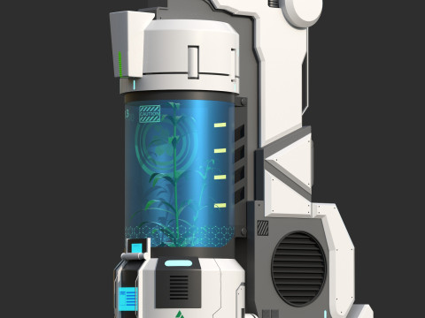 Sci-Fi Plant Container Modelo 3D