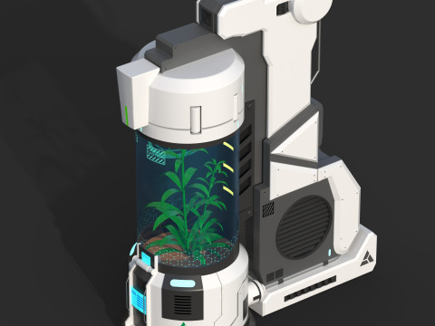Sci-Fi Plant Container Modelo 3D