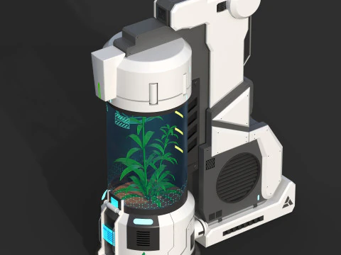 Sci-Fi Plant Container 3D Model
