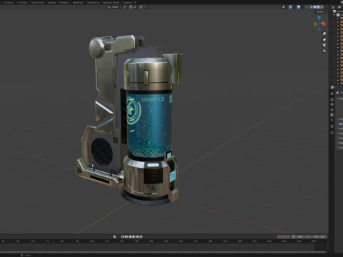 Sci-Fi Plant Container 3D Model