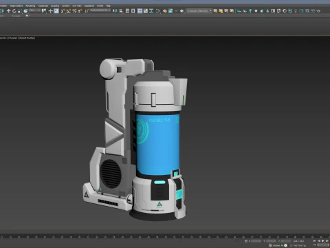 Sci-Fi Plant Container 3D Model
