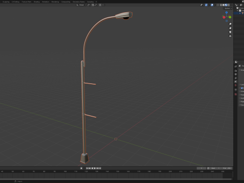 Lamp post 01 3D 모델