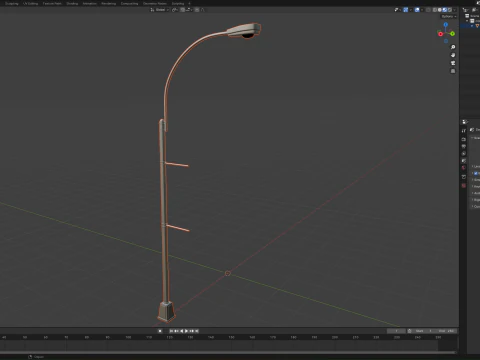 Lamp post 01 3D Model