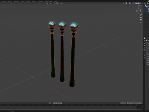Lamp Post 02 3D Model