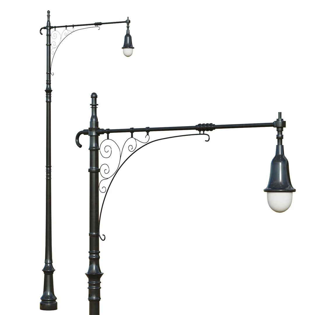 Lamp Post 03 3D Model .c4d .max .obj .3ds .fbx .stl .blend 