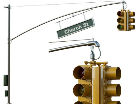 Traffic Light 01 Modelo 3D